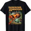 Мужская футболка с графическим принтом Dungeons & Dragons Черная Фэнтези Арт С коротким рукавом Дышащая Эластичная Прочная Одежда для Всех Сезонов