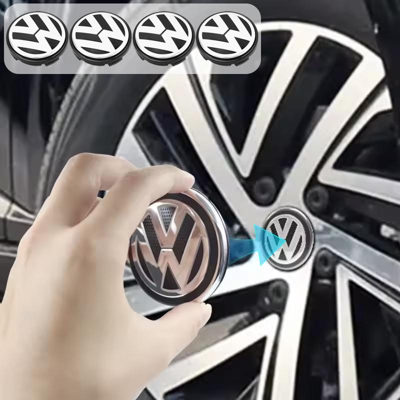 Emblems 4 Pièces De Capuchons De Moyeu De Roue Intégrés Avec Logo, 55 Mm Et 65 Mm, Pour VW Volkswagen Passat Lamando Touran Toua zf6