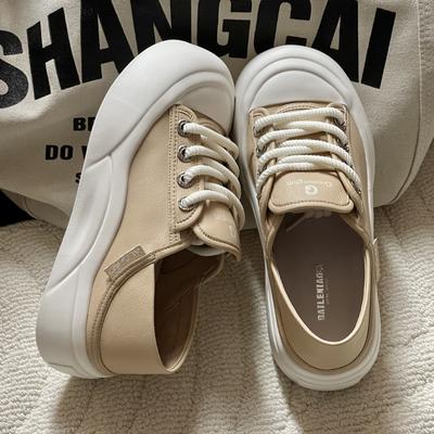 Летние новые повседневные маленькие белые туфли на толстой подошве, для ходьбы, в студенческом стиле, женские кеды на плоской подошве