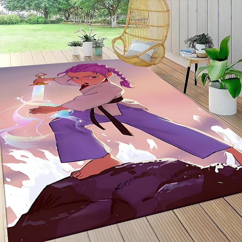 1Pc Fantasy Warrior Trio Carpet Rug Customizable Soft Washable Antislip Home Living Room Sofa Mats Personalized Rug 0917207