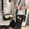 Модная Универсальная Мужская Сумка Через Плечо Большой Вместимости Японский Стиль Сумка На Плечо Ретро с Подвеской Сумка-Мессенджер Унисекс