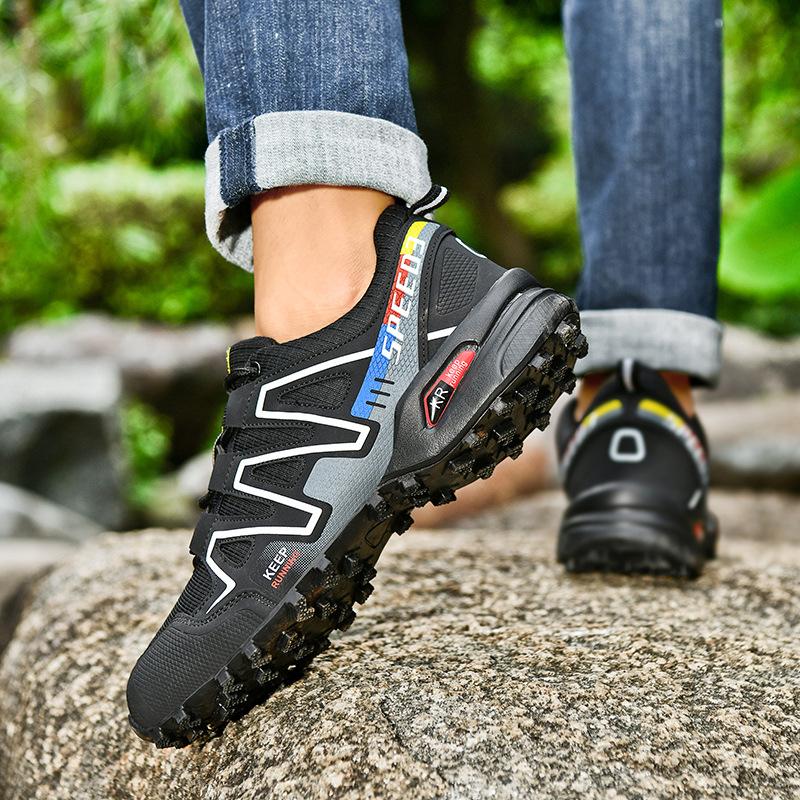 Легкие дышащие походные ботинки с низким верхом для мужчин на весну и осень, новые нескользящие и ударопрочные мужские ботинки для альпинизма и высотных работ