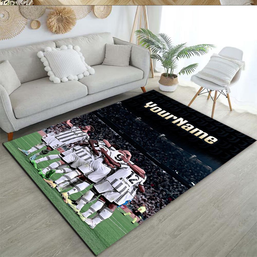 Juventus Personalized Name Area Rug Design for Balcony Foyer Decorate room Dormitory Antislip Carpet Office home decor