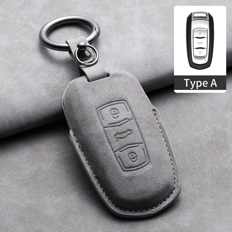 Кожаный чехол для ключа с пультом управления для Geely для Geely Coolray X6 X7 EX7 Emgrand Global Hawk GX7 Kulrey GT GC9 Atlas Boyue NL3