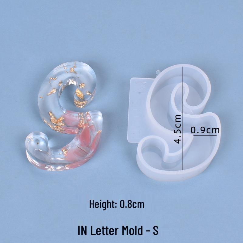 Crystal Resin Silicone Mold: 26 Irregular Letter Pendants for DIY Charms