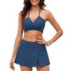 Women's Split High Waisted Strap Swimsuit With Chest Cushion Without Steel Support Swimsuit