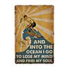 Vintage Surfing Lovers Metal Sign You Don'T Stop Surfing When You Get Old Surfing Sign Wall Decor for Bar Home 8x12 Inch