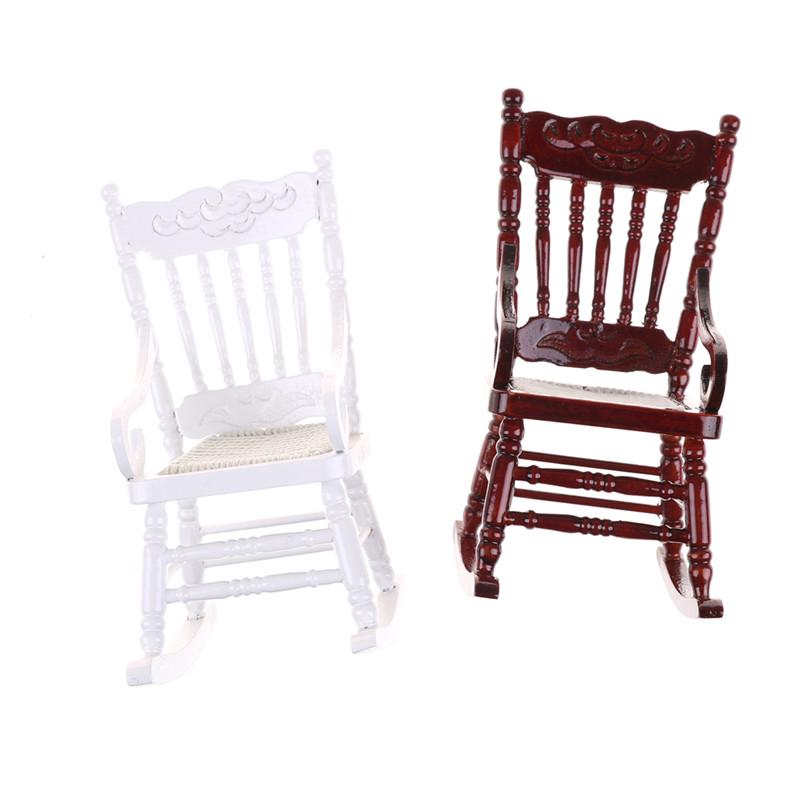 1шт мини-мебель тканое кресло-качалка с подлокотниками