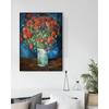 Van Gogh Vase and Poppy Exhibition Poster Print Canvas Wall Art Living Room Pop Art Home
