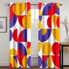 3D Современное Абстрактное Искусство Цветные Сетчатые Шторы 2 Панели Минималистский Ветер Домашний Гостиный Спальня Балкон Декоративные Шторы