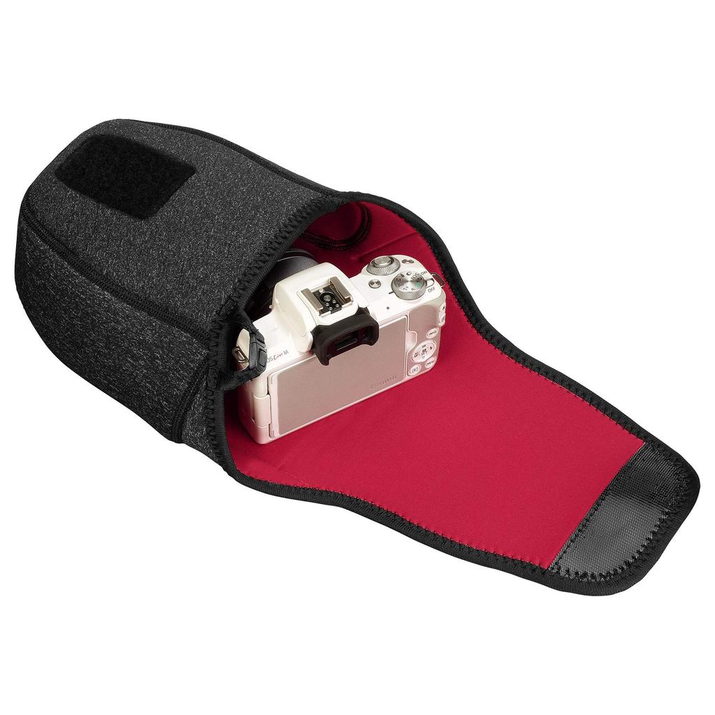 Hakuba Slim Fit Camera Case Neoprene Material for Compact SLR 02L, Cameras, Black, 2SP-SF-CC02LBL