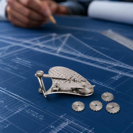 yangyizhi Vintage Dotting Pen, Mechanical Gear Train Ruling Blueprint Drafting Tool, Technical Engineering Drawing Tool for Architects Engineers