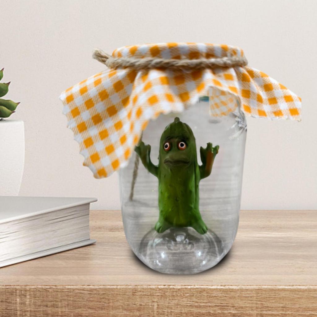 Статуэтка «Соленья в банке» Художественное произведение Смола Фигурка для гостиной Шкаф В помещении