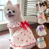Dogs Princess Dresses Cute Pet Dog Thin Cotton Dress Kitten Puppy Skirt Summer Dog Dress Bow Lace Korean Chihuahua Cat Clothes