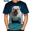 Summer New Bulldog T-shirts 3D Print Casual Short Sleeve Men Women Clothes Top