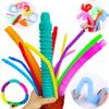 Colorful Telescopic Tubes Fidget Toys Plastic Sensory Pop Tubes Stress Relief Toys Adults Decompression Kids Toys Gifts