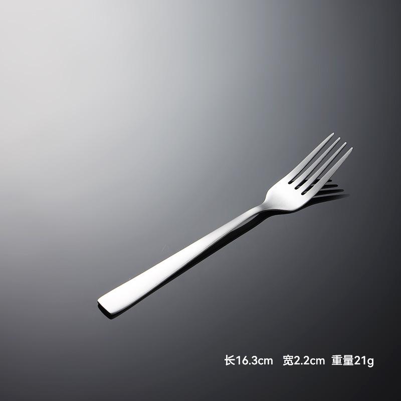Набор из нержавеющей стали 430 C007 с квадратной ручкой, нож, вилка и ложка в западном стиле для подарков в отеле, шлифованная