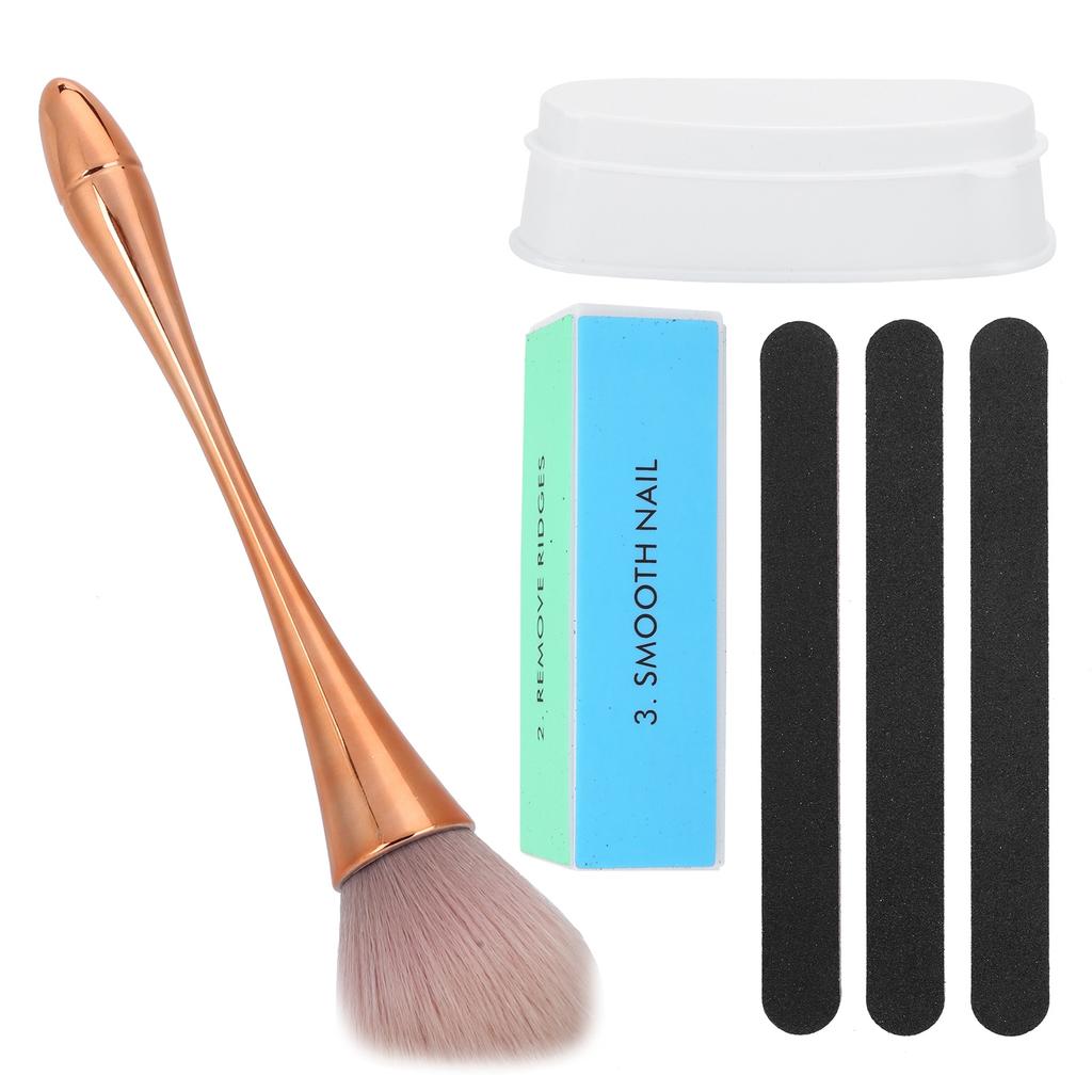 Набор для маникюра с пудрой French Dip, пилочка для ногтей и полировщик для ногтей, щеточка для нейл-арта