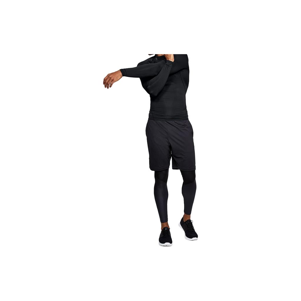 Under Armour Компрессионная спортивная футболка с длинным рукавом и высоким воротом HeatGear® Мужские топы Черный 1289559-001