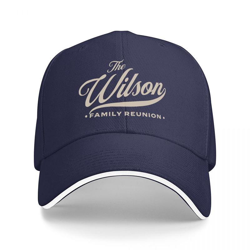 Классическая бейсболка Wilson Family Reunion Черная с Белой Отделкой Индивидуальный Дизайн для Взрослых и Фанатов