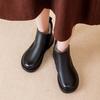 Genuine Leather Women Boots Winter Cow Leather Short Boots Female Plush Warm Warm Flats Ankle Boots Mother Shoes Woman WSH5241