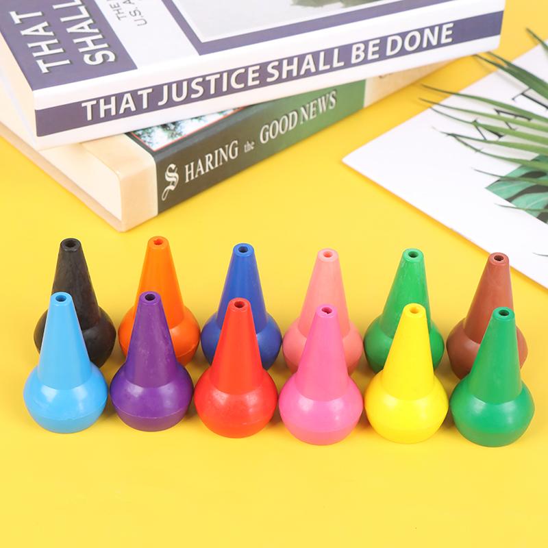 12Pcs Non-Toxic Children Safety Color Crayons Baby 3D Finger Art Supplies