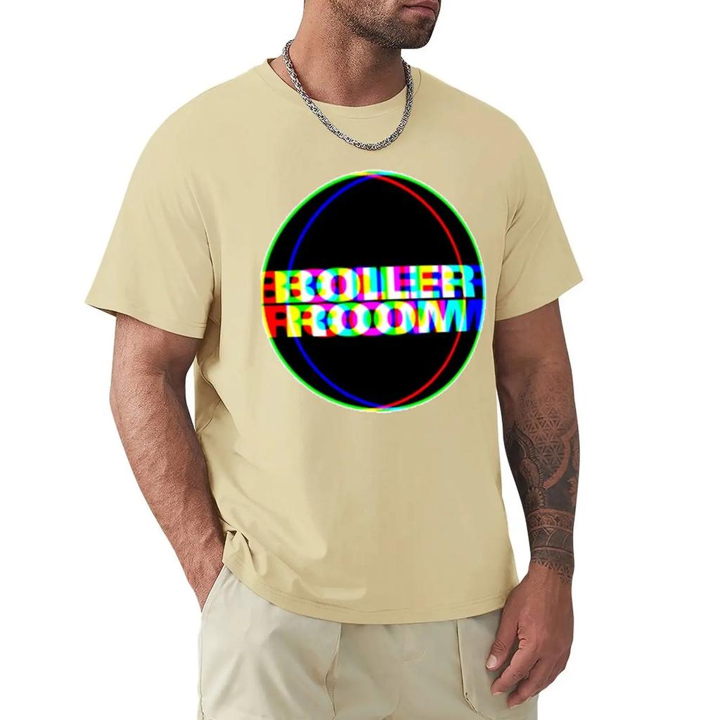 Футболка Boiler Room Color Glitch I, эстетичная одежда, быстросохнущая рубашка, симпатичные топы, мужские футболки с графическим принтом, большие размеры.