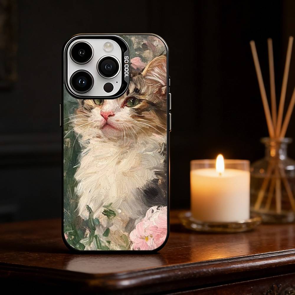 Искусство эпохи Возрождения Картина Чехол для телефона Для iPhone 17,16,15,14,13,12,11,Pro Max,Plus Конфетный Серебряный Чехол