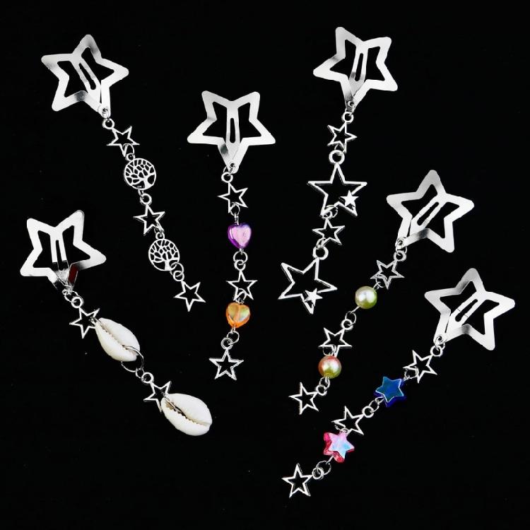 Contemporary Star Chain Hair Clip Designs Accessory for Fashion Individuals Look to Elevating Their Outfit Effortlessly