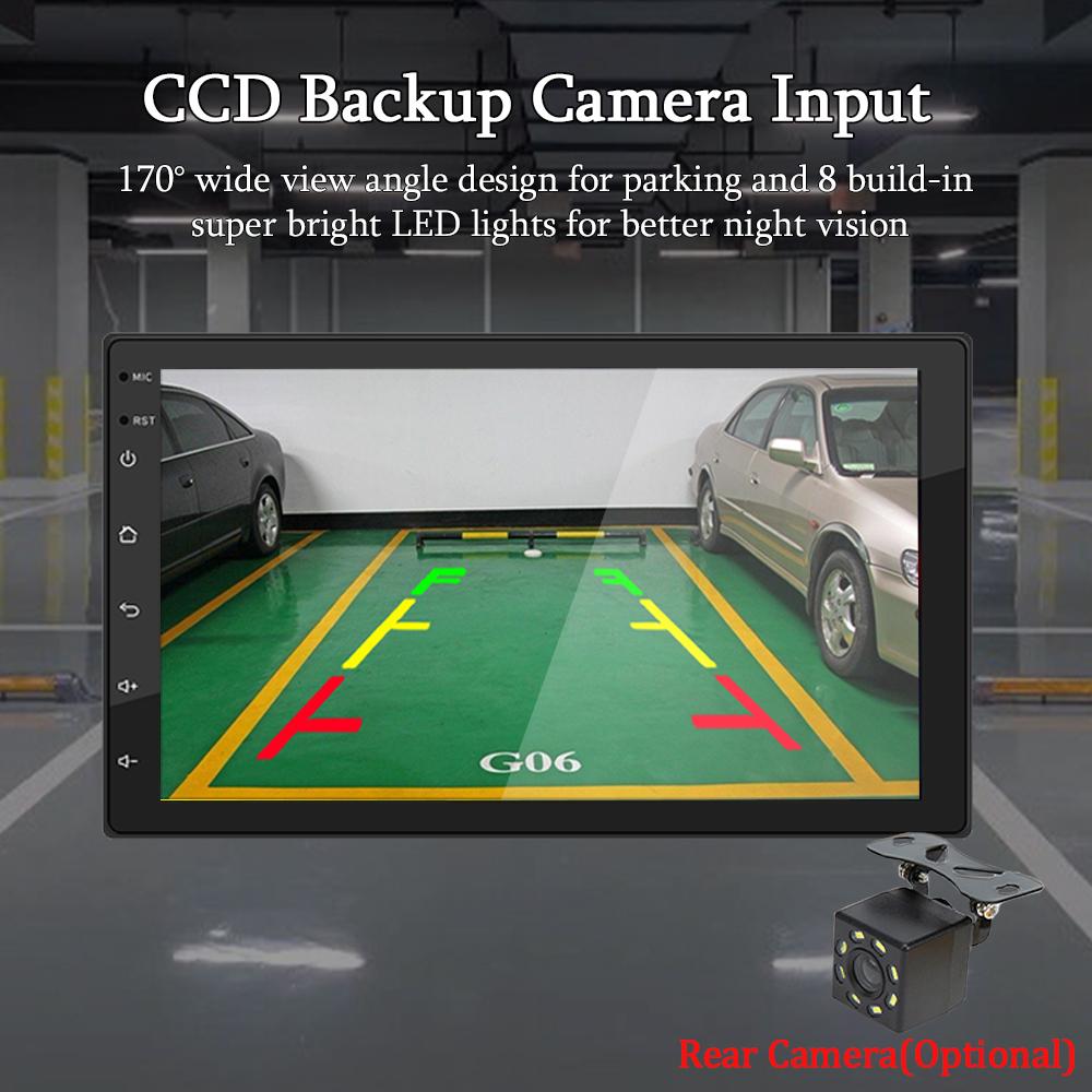 HIPPBQCC Автомобильный Радиоприемник 7 Дюймов Carplay Android Auto Мультимедийный Стереоплеер HD Сенсорный Экран Bluetooth 2 USB FM Mirror-Link Универсальный