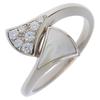 Tiva Dream Ring K18 White gold/diamond/Mother of Pearl #4.9(US Size) 2.9g Women Used
