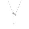 High-grade Alloy Sweater Chain With Trendy Bow And Tassel Design Perfect Birthday Gift For Her