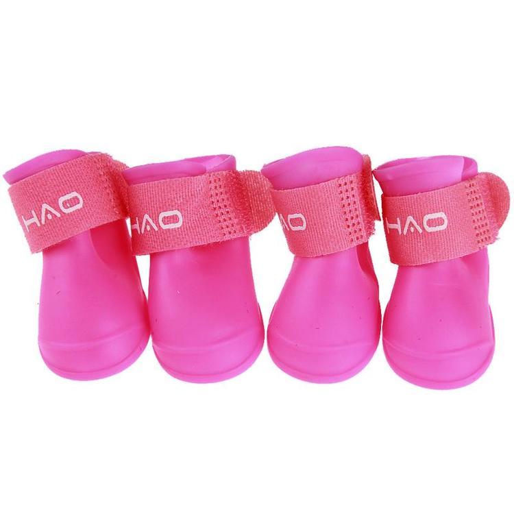 4 шт./компл., мини-обувь для домашних собак, резиновые сапоги, противоскользящие водонепроницаемые туфли-чулки с мягкой подошвой для щенков