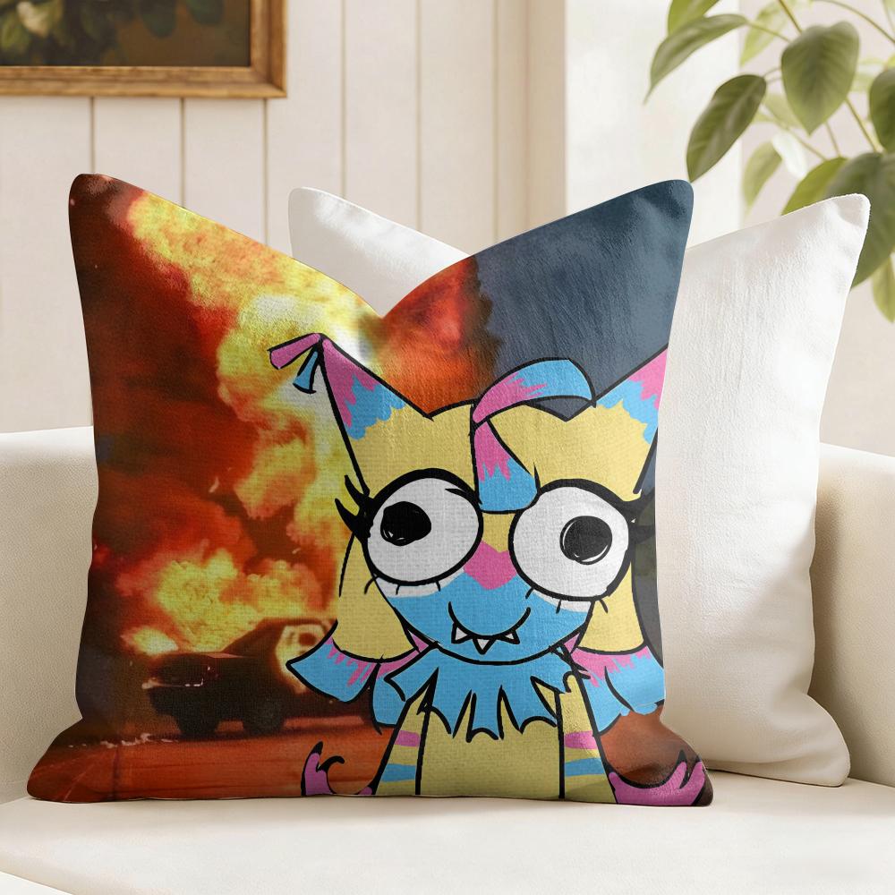 Game DDandys World Cushion Cover Eco Linen Pillow Case DoubleSided Print Breathable Durable Zipper Home Decor Gift