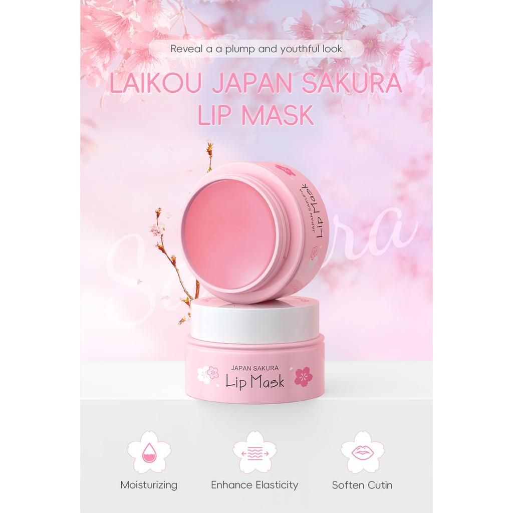 LAIKOU Cherry Blossom Lip Mask 8g Elastic Tender увлажняющая увлажняющая маска для губ
