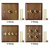 Stylish Black Walnut Wood Wall Lamp 86mm Light Switch Toggle Switch Brass Lever