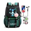 Anime Game Printed Bag Canvas Backpack Large Capacity Bookbag for Boy Girl Kids Gifts Usb Charging Travel Backpack Student School Bag