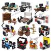MOC City Bricks Компьютерные столы Мебель Игровой Офисный Совместимые Фигурки Строительные Блоки Креативные Игрушки Для Детей Взрослых Подарок