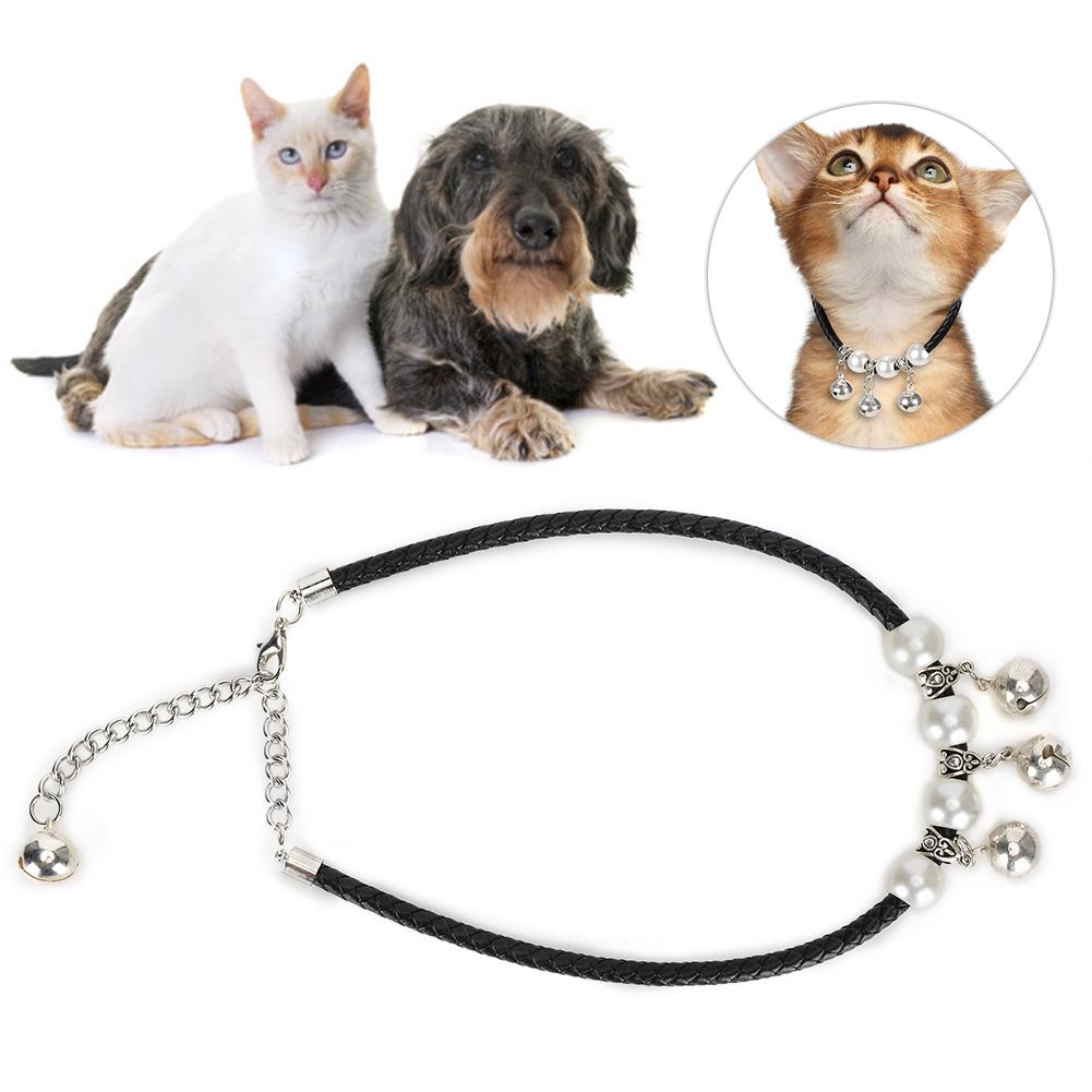 Adjustable Dog Woven Collar Pet Cat Necklace with Bells Gift Pet Supplies