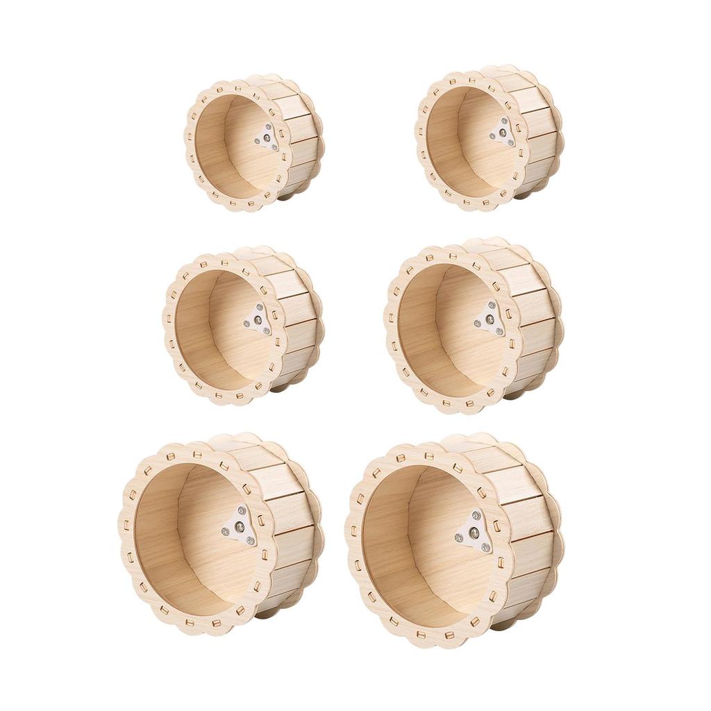 Hamster Wooden Running Wheel Treadmill Cage Accessories Exercise Wheel for Dwarf Hamster Syrian Hamster Rat Guinea Pig Kitten