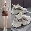 Женские кроссовки на платформе, увеличивающие рост, Маленькие повседневные туфли, увеличивающие рост, Осенне-зимние легкие кроссовки в стиле «папа»