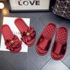 Auspicious Red Wedding Slippers Set for Bride & Groom - Spring/Summer Collection
