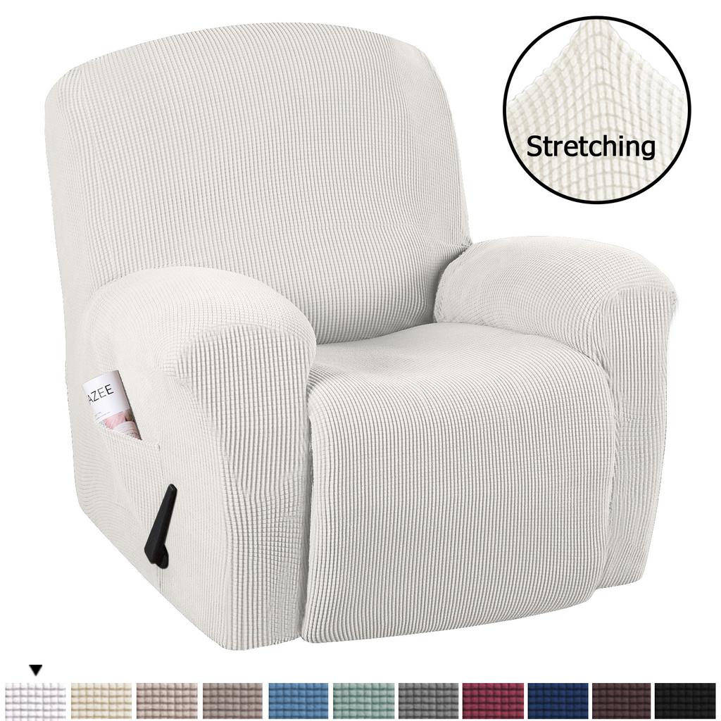 European Style Recliner Stretch Sofa Cover Charcoal Thickened Fleece Recliner Protection Pad Non-slip Furniture Cover