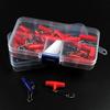 20pcs/box Large Size Lead Wheigt / Sinker Slide Clip Snap for Fishing Rig Fishing Tackle Accessory Blue Red Color