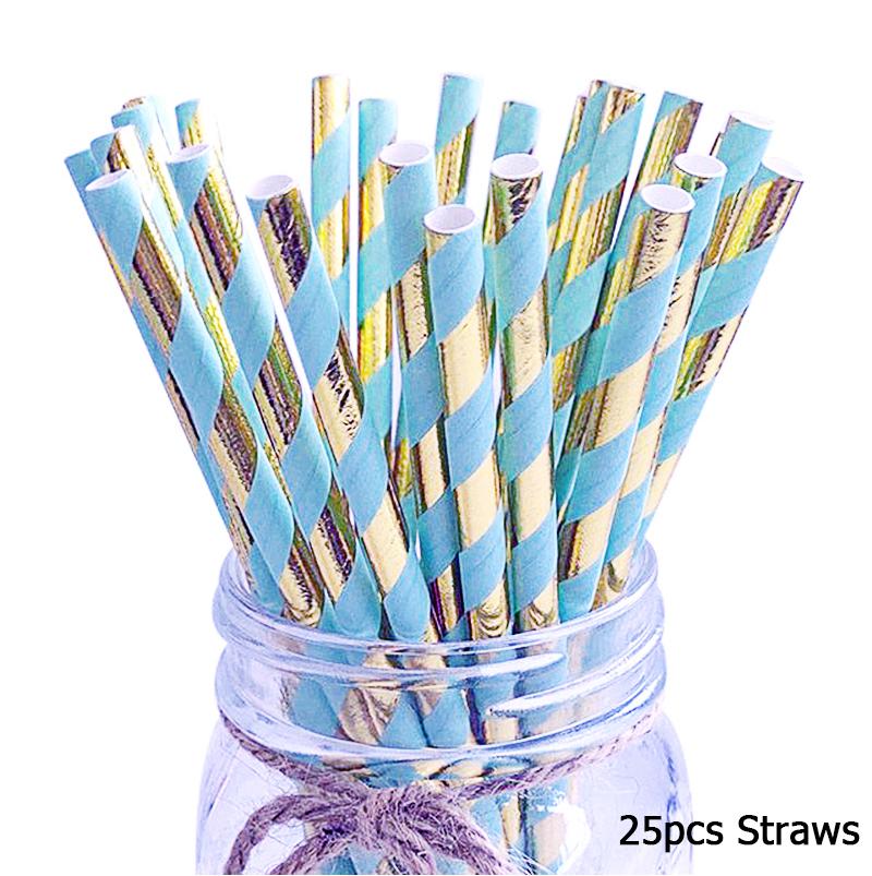 25 шт. розовых бумажных трубочек для питья, сувениров для украшения свадьбы, дня рождения, бумажных трубочек для питья, принадлежностей для дня рождения