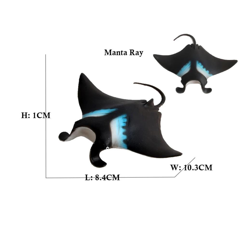 Stingray Manta Ray Figures Fish Toy Ocean Marine Animal Figurines Anime Action Figure Plastic Animals for Children Toys Games