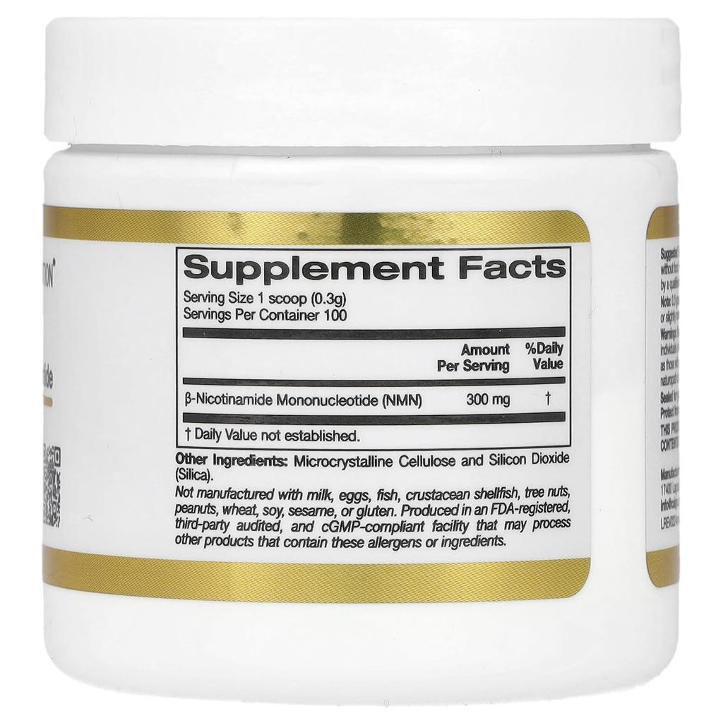 California Gold Nutrition NMN Powder, 1.06 Oz (30 G)