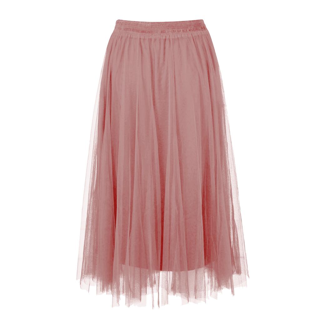 Длинная тюлевая однотонная элегантная юбка с блестками и блестками, многослойная сетчатая юбка чайной длины с большим подолом для женщин