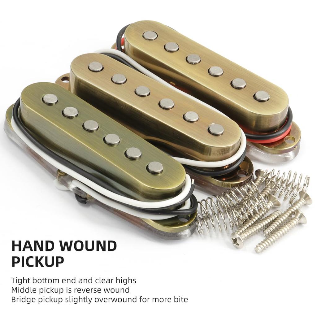 Ogdni Alnico 5 Strat Pickup Single Coil Pickup Guitar Pickup Cream для Strat Squier Electric Guitar Neck/Middle/Bridge (белый)