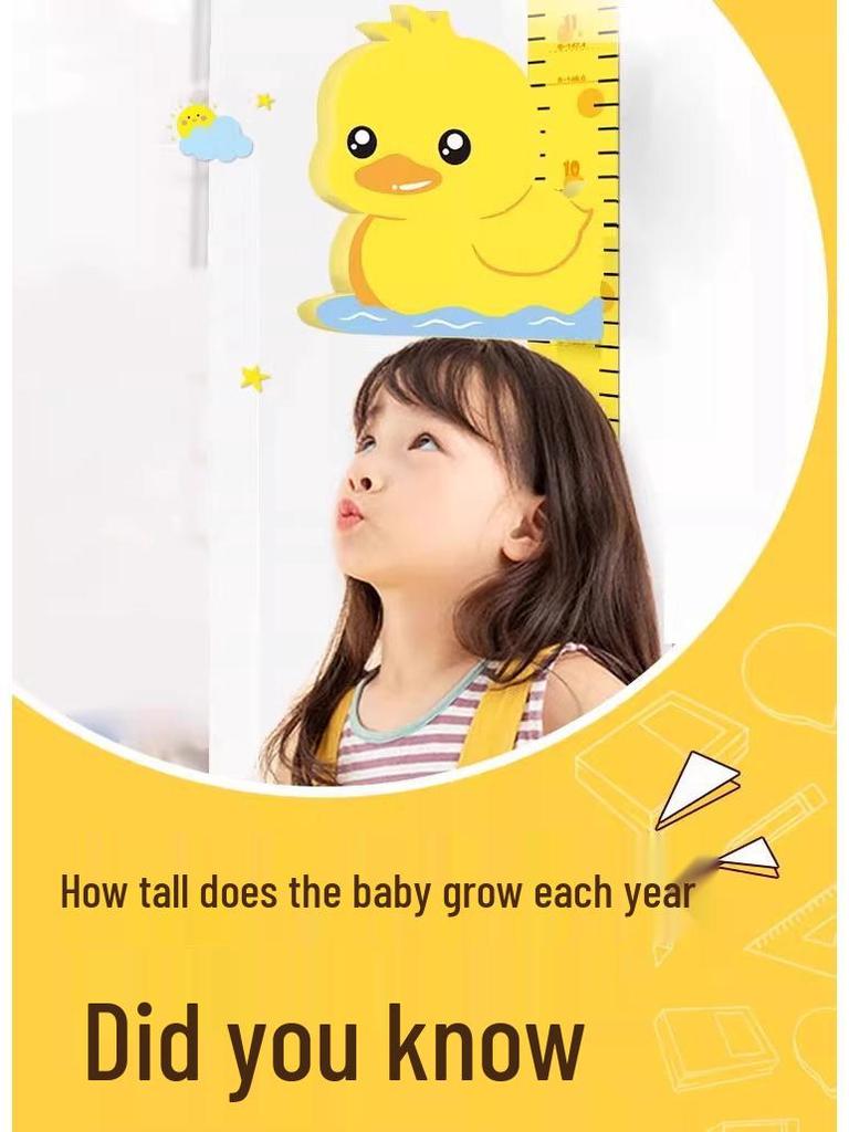 3D Наклейка на стену для измерения роста детей – Съемная, Не повреждающая, Точная линейка